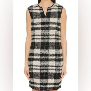 Marc Cain Plaid Shift Dress, Size “N6” (Us14)